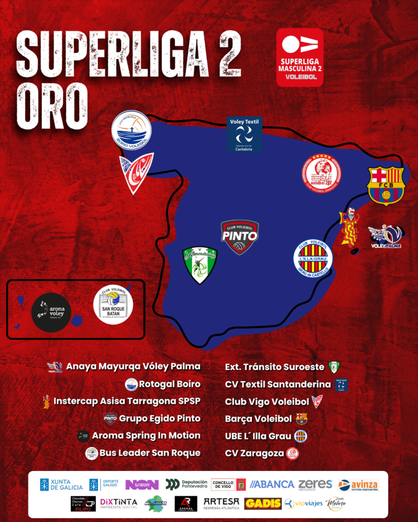 equipos superliga masculina 2 oro 26-27