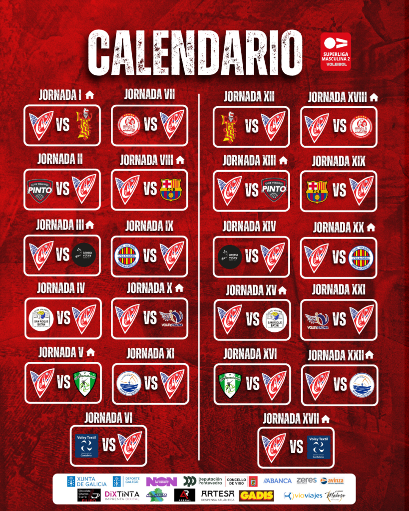 calendario superliga masculina 2 oro 26-27